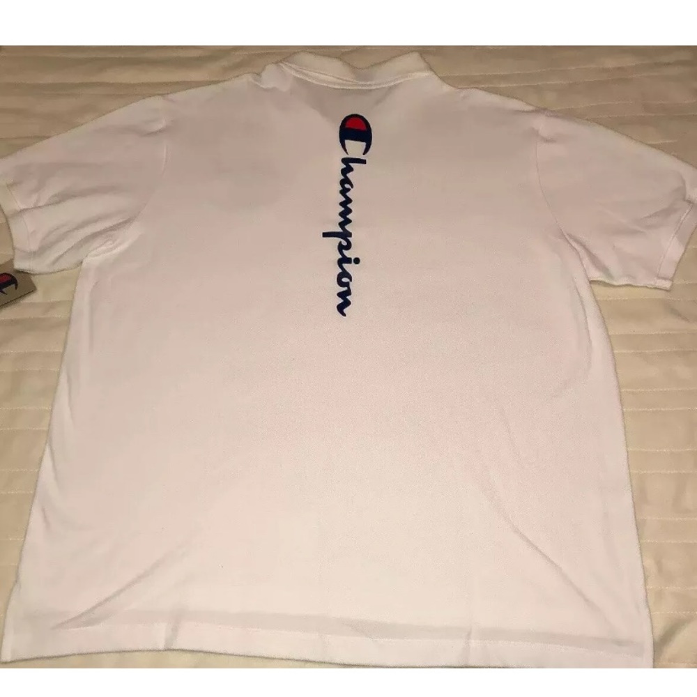 Champion Big C Polo Shirt White Men’s XL - Picture 5 of 6